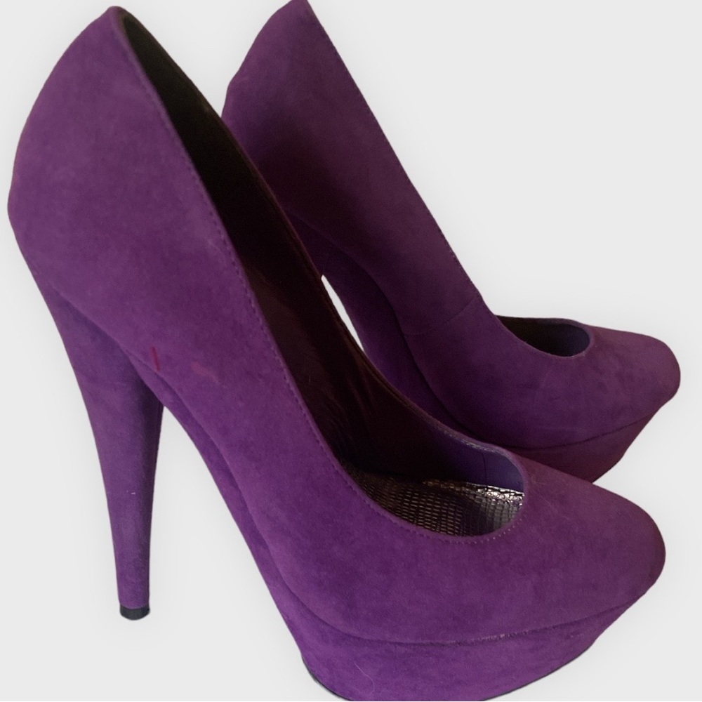 Anne Michelle purple Stiletto Platform Shoes